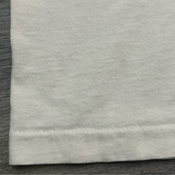 VTG 90s Rusty Surf T Shirt Single Stitch Made In USA White Floral Band Mens L - Picture 6 of 8